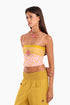Short top in cotton with adjustable straps